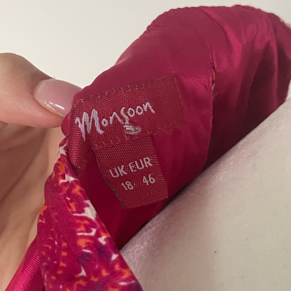 Monsoon Vibrant Magenta Paisley Pattern Sleeveless Maxi Dress - Picture 4 of 4